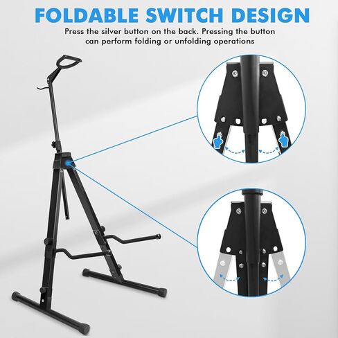 Heavy Duty Cello Stand with Bow Hook, Sturdy Portable Adjustable Versatile, Floor Steel Holder for 1/2 & 1/4 Double Upright Bass, Fiddle, Contrabass（Black） in Kuwait