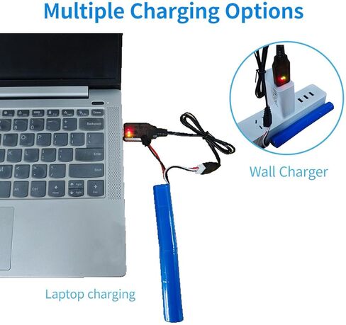 Water Bead Gel Ball Blaster 7.4V 2000mAh Rechargeable Battery with Charging Cable, Airsoft Gel Ball Blaster Battery for SRB400, SRB-400 SUB and SRB1200 (2-Pack) in Kuwait