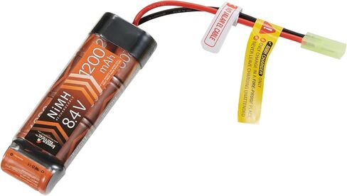 Lancer Tactical Airsoft Battery High Capacity 8.4V NiMH Flat Battery Pack with Mini Tamiya Connector - 1200mAh in Saudi Arabia