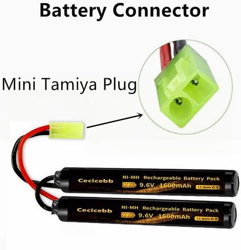 9.6V Nimh Airsoft Battery 9.6V 1600mAh Nunchuck Butterfly Mini NiMH Battery Pack with 9.6V Charger in Saudi Arabia