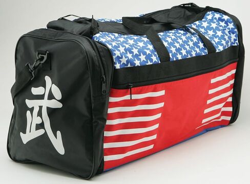 Taekwondo Sparring Gear Martial Arts Gear Equipment Bag Tae Kwon Do Karate MMA American Flag Big Bag 13"x27"x14" in Saudi Arabia
