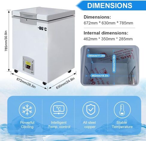 HNZXIB Ultra-Low Temperature Freezers, -186℉ Lab Cryogenic Refrigerators Sample Storage Freezer (50L) in Saudi Arabia