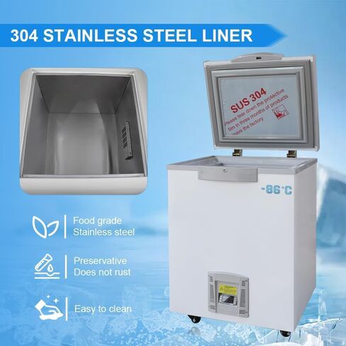 HNZXIB Ultra-Low Temperature Freezers, -186℉ Lab Cryogenic Refrigerators Sample Storage Freezer (50L) in Saudi Arabia