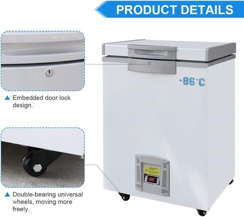 HNZXIB Ultra-Low Temperature Freezers, -186℉ Lab Cryogenic Refrigerators Sample Storage Freezer (50L) in Saudi Arabia