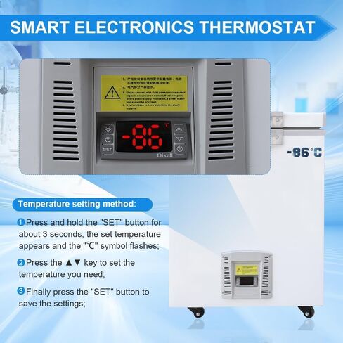 HNZXIB Ultra-Low Temperature Freezers, -186℉ Lab Cryogenic Refrigerators Sample Storage Freezer (50L) in Saudi Arabia