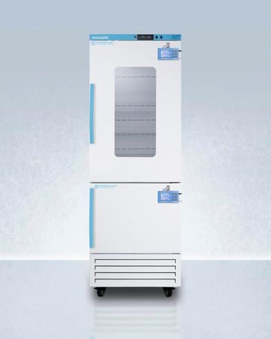 ACCUCOLD 10.74 cu.ft. Medical Refrigerator/Freezer Combination Unit, 24" Wide, Vaccine, Glass Door, White- ARFG15PVDL2B Digital Data Logger (DDL) Included (24 Inch) in Kuwait