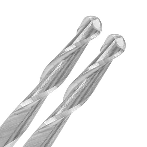 10PCS 3.175 x17mm Double Flutes Carbide Ball Nose End Mills CNC Bits in Saudi Arabia