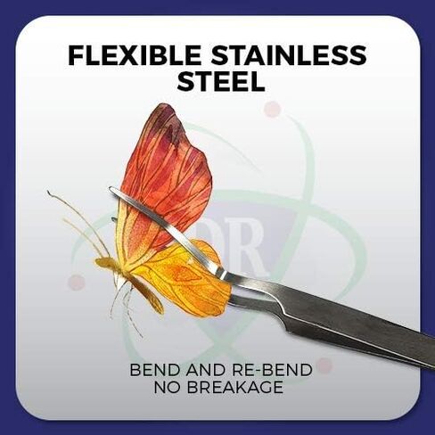 Entomology Forceps Set, One Long Points and One Short Broad Points Forcpes. Ideal for a delegate entomology work. Superlight flexible stainless-steel, construction. Set of 2. in Saudi Arabia