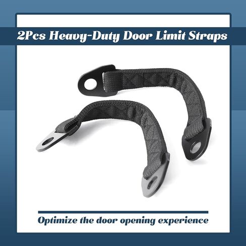 2Pcs Heavy-Duty Door Limit Straps Compatible with Can-Am Defender, Defender Max Limited 2020-Present Models Extra-Long for Wider Door Opening, Black in Saudi Arabia