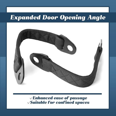 2Pcs Heavy-Duty Door Limit Straps Compatible with Can-Am Defender, Defender Max Limited 2020-Present Models Extra-Long for Wider Door Opening, Black in Saudi Arabia