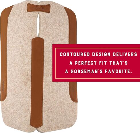 وسادة سرج حصان من مزيج الصوف بقياس 33 بوصة × 32 بوصة، وسادة سرج غربية ممتصة للصدمات للحماية، مستلزمات الخيول المتينة، أسمر ضارب للصفرة in Kuwait