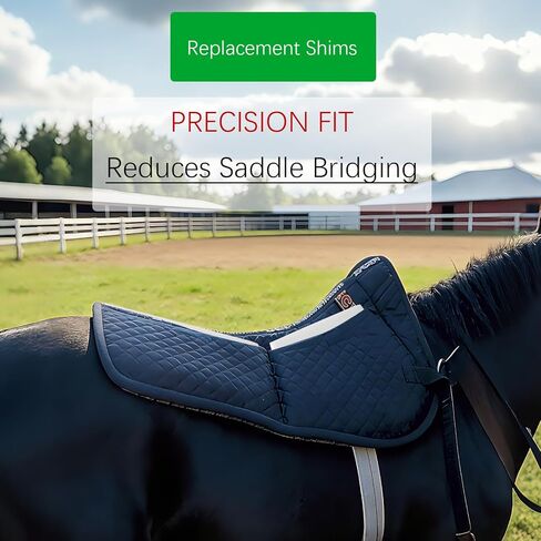 12 قطعة من حشوات وسادة السرج الممتصة للصدمات لركوب الخيل وأداء الفروسية وتعديل مريح للسرج، استبدال حشوات إسفنجية الذاكرة لدعم وسادة ركوب الخيل، أبيض in Kuwait