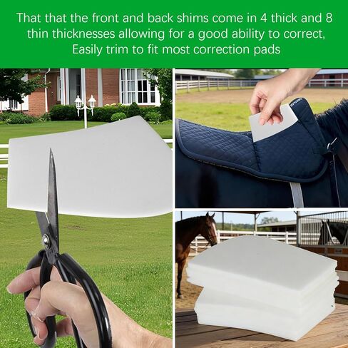 12 قطعة من حشوات وسادة السرج الممتصة للصدمات لركوب الخيل وأداء الفروسية وتعديل مريح للسرج، استبدال حشوات إسفنجية الذاكرة لدعم وسادة ركوب الخيل، أبيض in Kuwait