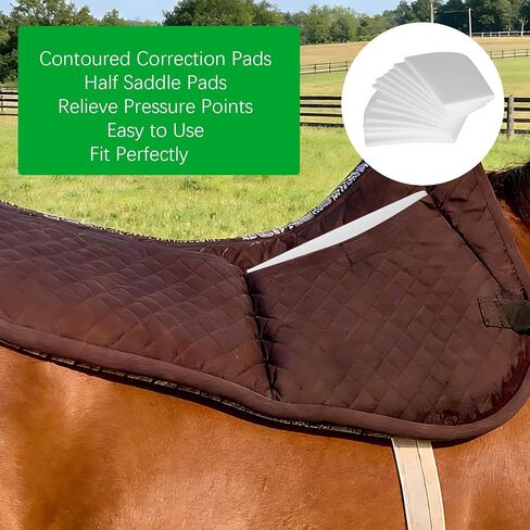 12 قطعة من حشوات وسادة السرج الممتصة للصدمات لركوب الخيل وأداء الفروسية وتعديل مريح للسرج، استبدال حشوات إسفنجية الذاكرة لدعم وسادة ركوب الخيل، أبيض in Kuwait