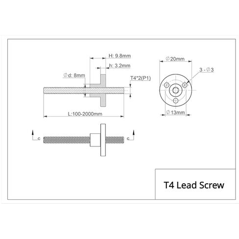 1PC Lead Screw Brass Nut Used for Stainless Steel Trapezoidal Screw Rod 3D Printer Accesoires(Pitch 1mm Lead 1mm) in Saudi Arabia