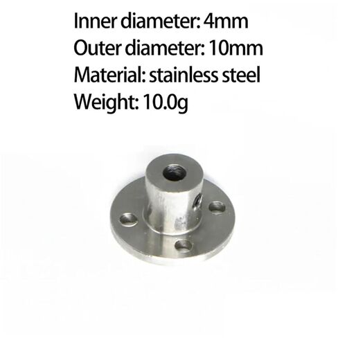 1PC Stainless Steel Flange Coupling Plate Inner Diameter 4mm 5mm 6mm 7mm 8mm 10mm(Inner 6mm Outer 10mm) in Saudi Arabia