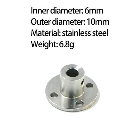 1PC Stainless Steel Flange Coupling Plate Inner Diameter 4mm 5mm 6mm 7mm 8mm 10mm(Inner 6mm Outer 10mm) in Saudi Arabia