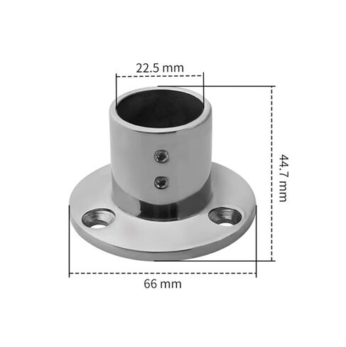 1PC Boat Mount Pipe Stanchion 90° 22/25/30/32mm Round Pipe Base Handrail Fitting Stanchion Marine Accessories(25mm) in Saudi Arabia