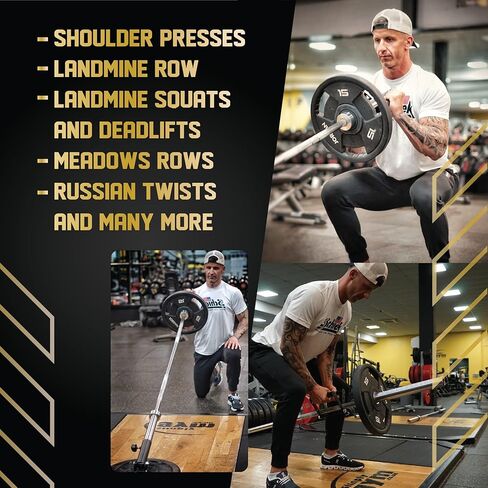 مرفق مرساة لصف الألغام الأرضية من Gainz Barbell للوحة الوزن - بار على شكل حرف V/T-Bar، دوران 360 درجة (لألواح الوزن ذات الفتحتين) in Kuwait