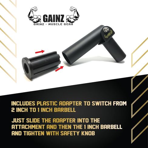 مرفق مرساة لصف الألغام الأرضية من Gainz Barbell للوحة الوزن - بار على شكل حرف V/T-Bar، دوران 360 درجة (لألواح الوزن ذات الفتحتين) in Kuwait