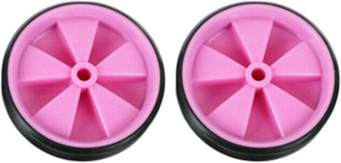 Pink Bicycle Training Wheels for Kids - 1 Pair Cycling Support Wheels, Low Noise Rubber Bike Assist Wheel Stabilisers in Kuwait