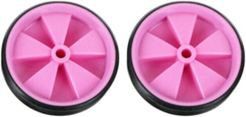 Pink Bicycle Training Wheels for Kids - 1 Pair Cycling Support Wheels, Low Noise Rubber Bike Assist Wheel Stabilisers in Kuwait