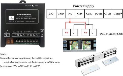 1200lbs Double Door Magnetic Lock with ZL Bracket Kit, Fail Safe NC Mode, 12V Electric electromagnetic for Access Control and Intercom Systems, Heavy Duty for Wooden, Metal, Fireproof Doors in Kuwait