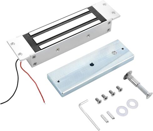 Electromagnetic Door Lock Weatherproof 12V DC Fail-Safe, 600LBS Holding Force Outdoor Magnetic Door Lock, Flush-Mount (Drilled-in) Installation for Exterior Metal & Wooden Doors in Kuwait