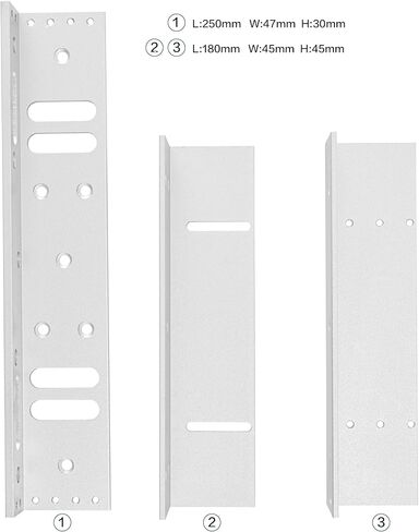 Heavy-Duty Waterproof 12V DC NC Electromagnetic Door Lock with ZL Aluminum Bracket, 600LBS Magnetic Holding, Surface-Mount, for Indoor & Outdoor (Waterproof 600LBS Lock +ZL Bracket) in Saudi Arabia