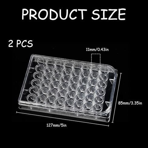 48 Well Cell Culture Plate Serving Tray, 2 PCS Pill Filler Tray, Tissue Culture Plate for Lab Equipment (Holes Dia: 1.1cm) in Kuwait