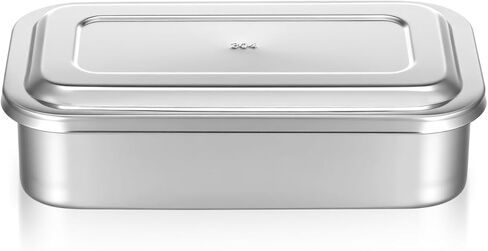 Baluue 304 Stainless Steel Instrument Tray with Lid, 8" Metal Instrument Box Medical Tray Organizer for Dental, Lab Supply, Medical Tools & Esthetician in Saudi Arabia