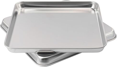 2 Pack Square Stainless Steel Surgical Tray, 12 x 12 Inch Surgical Trays, Stainless Steel Medical Trays for Lab Instruments Organizer, Lab, Tattoo, Dental in Kuwait