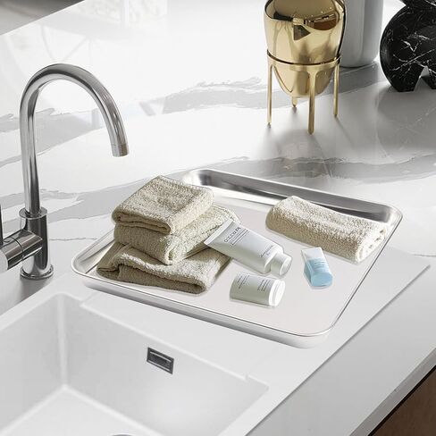 2 Pack Square Stainless Steel Surgical Tray, 12 x 12 Inch Surgical Trays, Stainless Steel Medical Trays for Lab Instruments Organizer, Lab, Tattoo, Dental in Kuwait