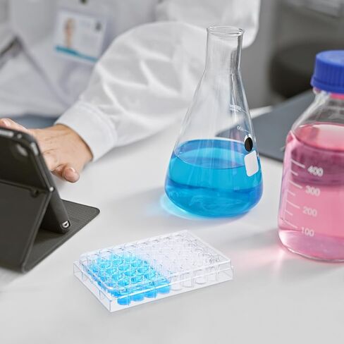 2 قطعة من صينية ملء أطباق زراعة الأنسجة الدقيقة، 48 فتحة من ألواح حشو حبوب الدواء، أداة أغطية فارغة لمسحوق البلاستيك الشفاف لعينات المختبر in Kuwait