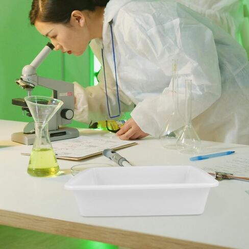 ULTECHNOVO 3Pcs Lab Trays 9.25X6.88X8.26 Inch Leak-Proof Plastic Laboratory Trays for Chemical Experiments Storage and Utility Organization in Saudi Arabia