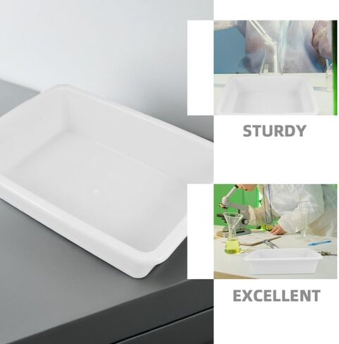 ULTECHNOVO 3Pcs Lab Trays 9.25X6.88X8.26 Inch Leak-Proof Plastic Laboratory Trays for Chemical Experiments Storage and Utility Organization in Saudi Arabia