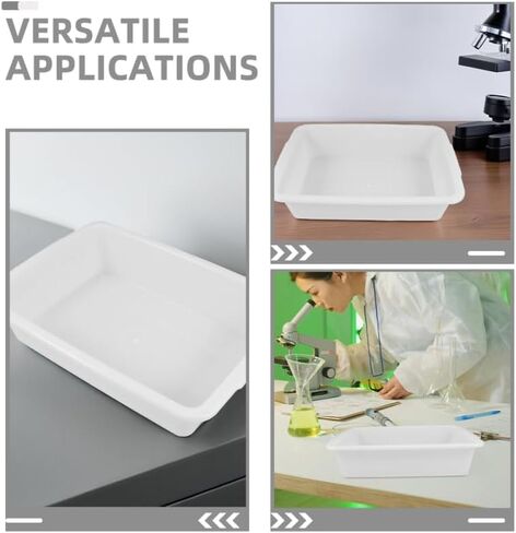 ULTECHNOVO 3Pcs Lab Trays 9.25X6.88X8.26 Inch Leak-Proof Plastic Laboratory Trays for Chemical Experiments Storage and Utility Organization in Saudi Arabia