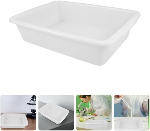ULTECHNOVO 3Pcs Lab Trays 9.25X6.88X8.26 Inch Leak-Proof Plastic Laboratory Trays for Chemical Experiments Storage and Utility Organization in Saudi Arabia