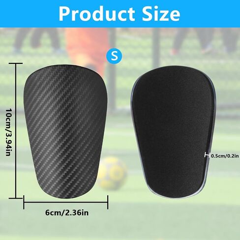 1 Pair Mini Shin Guards Soccer, Lightweight Small Shin Pads, for Youth & Adults, Mini Shinguards for Indoor Outdoor Football Soccer Training Protective Equipment (Black) in Kuwait
