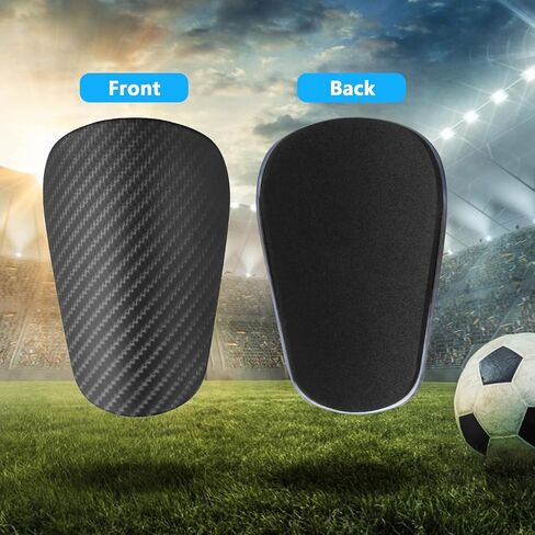 1 Pair Mini Shin Guards Soccer, Lightweight Small Shin Pads, for Youth & Adults, Mini Shinguards for Indoor Outdoor Football Soccer Training Protective Equipment (Black) in Kuwait