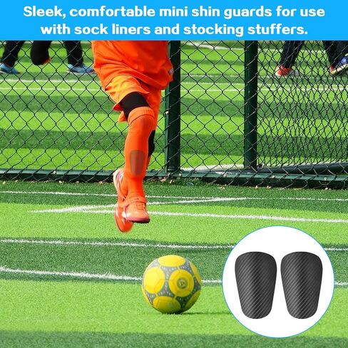 1 Pair Mini Shin Guards Soccer, Lightweight Small Shin Pads, for Youth & Adults, Mini Shinguards for Indoor Outdoor Football Soccer Training Protective Equipment (Black) in Kuwait