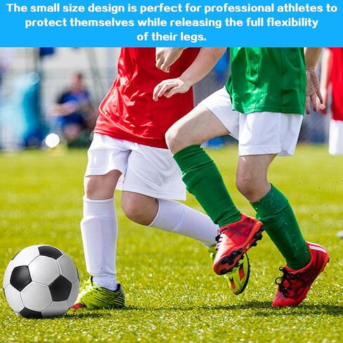 1 Pair Mini Shin Guards Soccer, Lightweight Small Shin Pads, for Youth & Adults, Mini Shinguards for Indoor Outdoor Football Soccer Training Protective Equipment (Black) in Kuwait