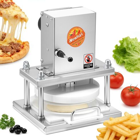 Newhai 8.6" Electric Pizza Dough Press Machine Commercial Dough Roller Sheeter Stainless Steel Pastry Bread Press Forming Processor for Bakery Home Restaurant Use in Kuwait