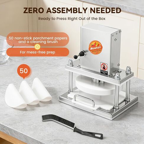Newhai 8.6" Electric Pizza Dough Press Machine Commercial Dough Roller Sheeter Stainless Steel Pastry Bread Press Forming Processor for Bakery Home Restaurant Use in Kuwait