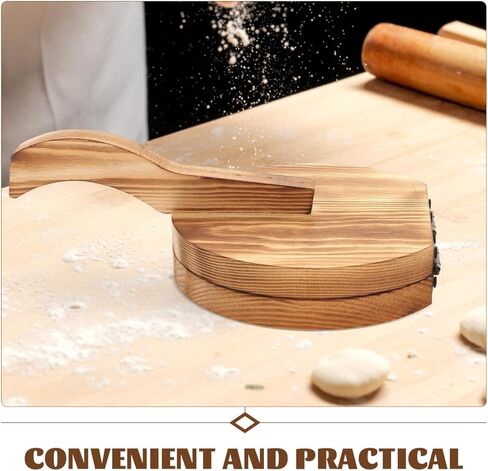 Kichvoe Wooden Dumpling Press Dough Mold Tool 8.85X5.90X1.37 Inch Manual Dumpling Skin Maker for Handmade Noodles and Dumplings Kitchen Cooking in Saudi Arabia