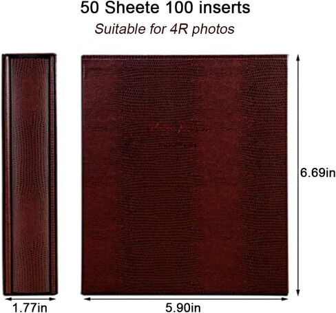 ألبوم صور ورق كستنائي مقاس 4x6 من HAOWEIH، 500 صورة، غطاء واقي، غلاف مرن للصفحات in Kuwait