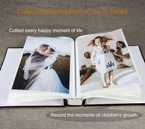 ألبوم صور ورق كستنائي مقاس 4x6 من HAOWEIH، 500 صورة، غطاء واقي، غلاف مرن للصفحات in Kuwait