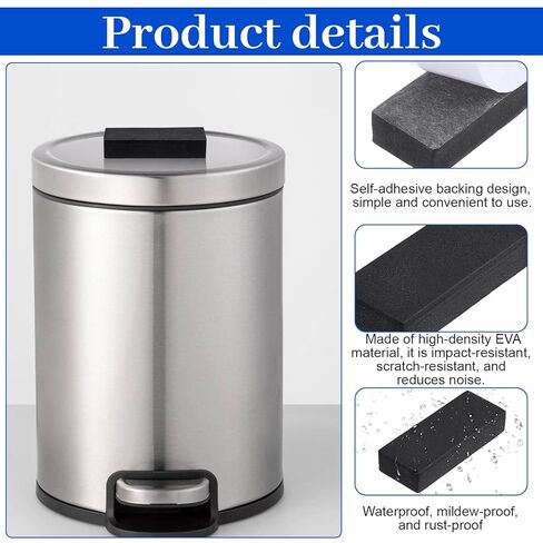 10 Pack Trash Can Protector, Adhesive Trash Can Wall Protector Bumpers No Drill Backing Cans Mat Used to Prevent Wear and Tear Between Trash Cans Walls Furniture in Saudi Arabia