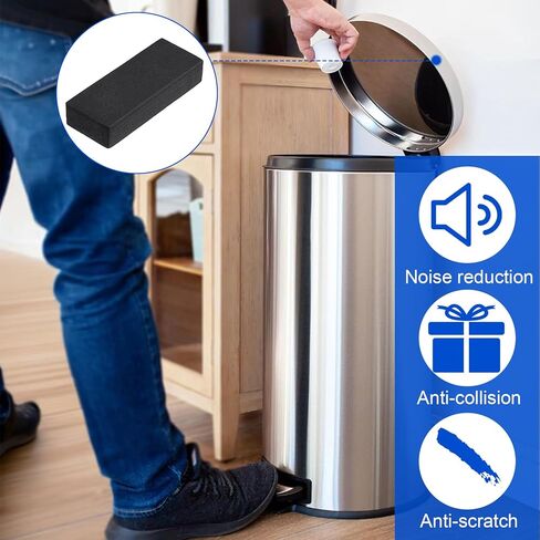 10 Pack Trash Can Protector, Adhesive Trash Can Wall Protector Bumpers No Drill Backing Cans Mat Used to Prevent Wear and Tear Between Trash Cans Walls Furniture in Saudi Arabia