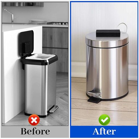 10 Pack Trash Can Protector, Adhesive Trash Can Wall Protector Bumpers No Drill Backing Cans Mat Used to Prevent Wear and Tear Between Trash Cans Walls Furniture in Saudi Arabia